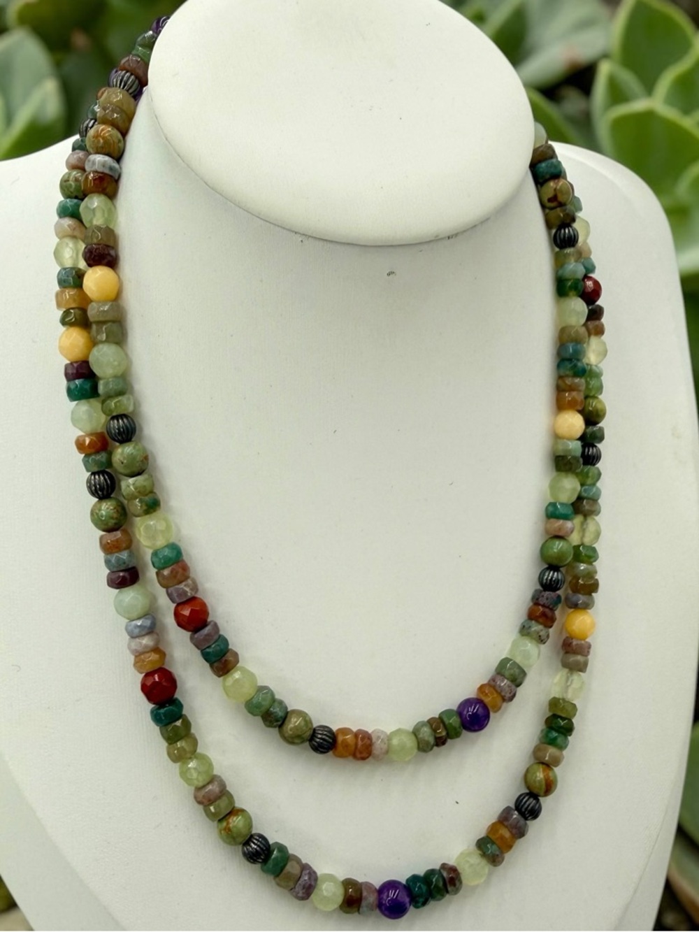 Vintage Carolyn Pollack Relios Multi Gemstone Turquoise Sterling Necklace 32-36”